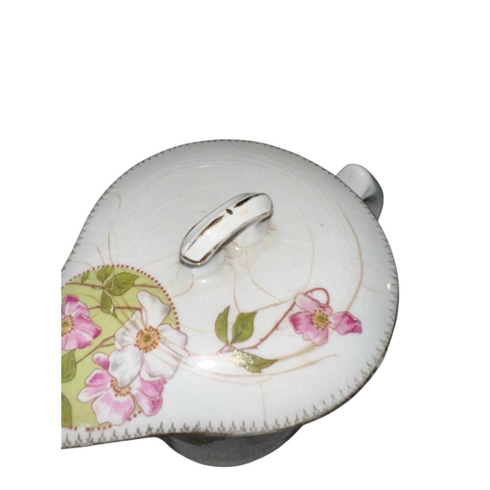 VTG Edwin M. Knowles Semi-vitreous China Chocolate Pot With Lid Made‎ In USA - Picture 10 of 15